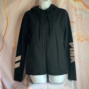 Pink Black Hooded Jacket